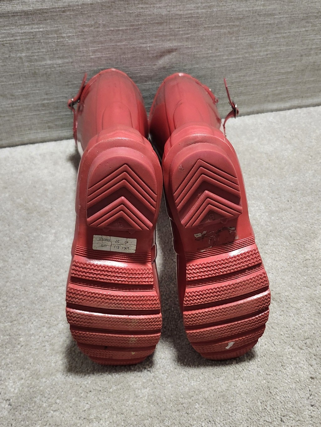 Red Hunter Tall Glossy Rain Boots Women's Size 6 — image 5 of 8